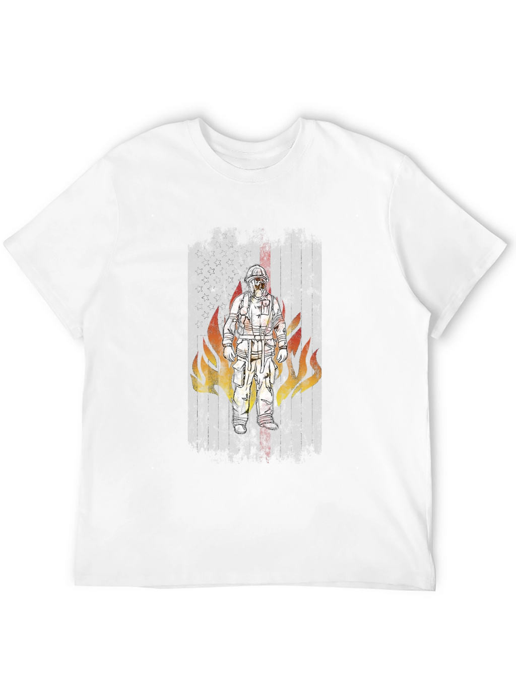 Firefighter Design Black T-Shirt