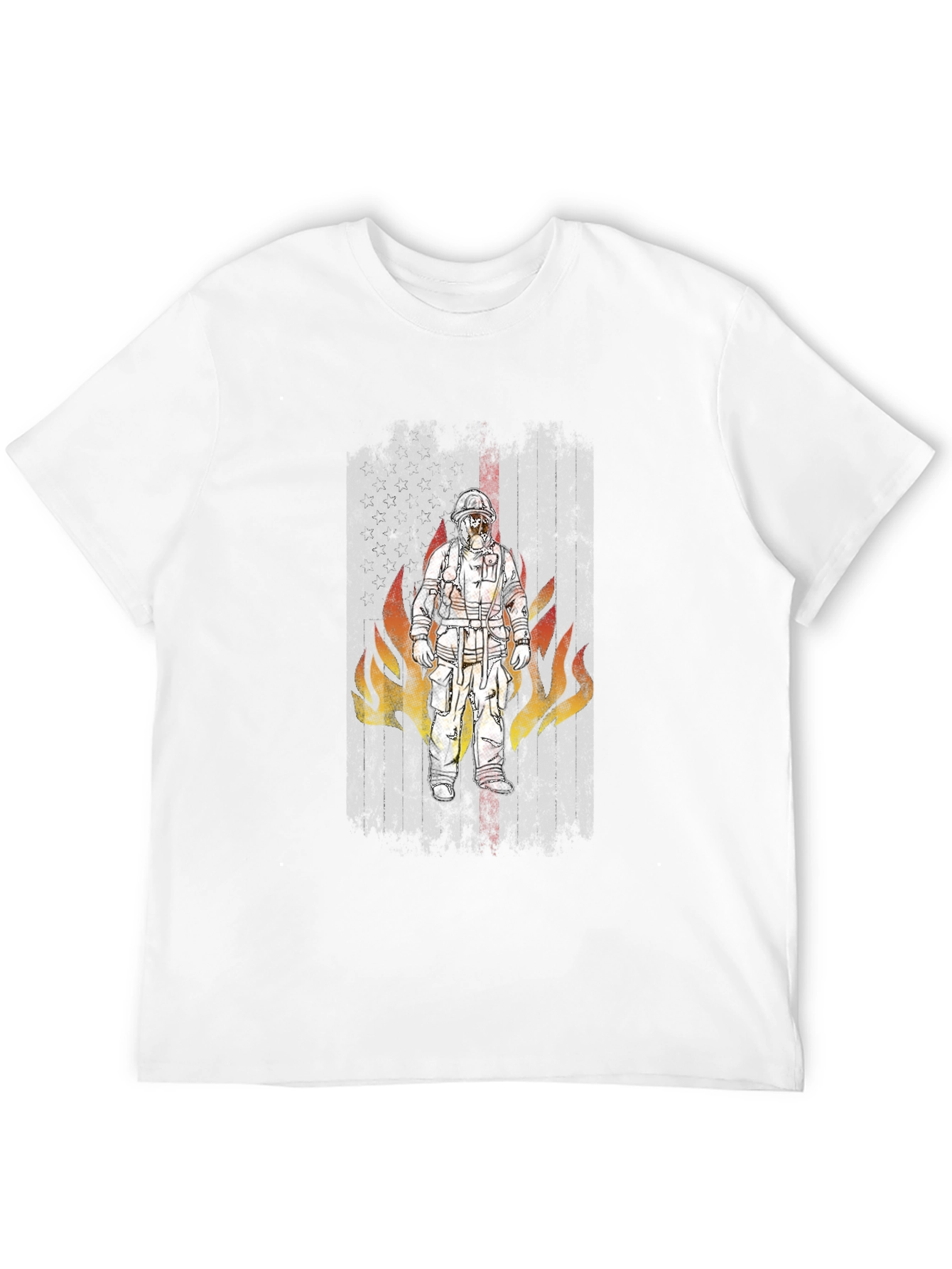 Firefighter Design Black T-Shirt