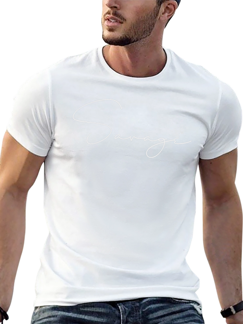 Savage Script Tee - Classic Black