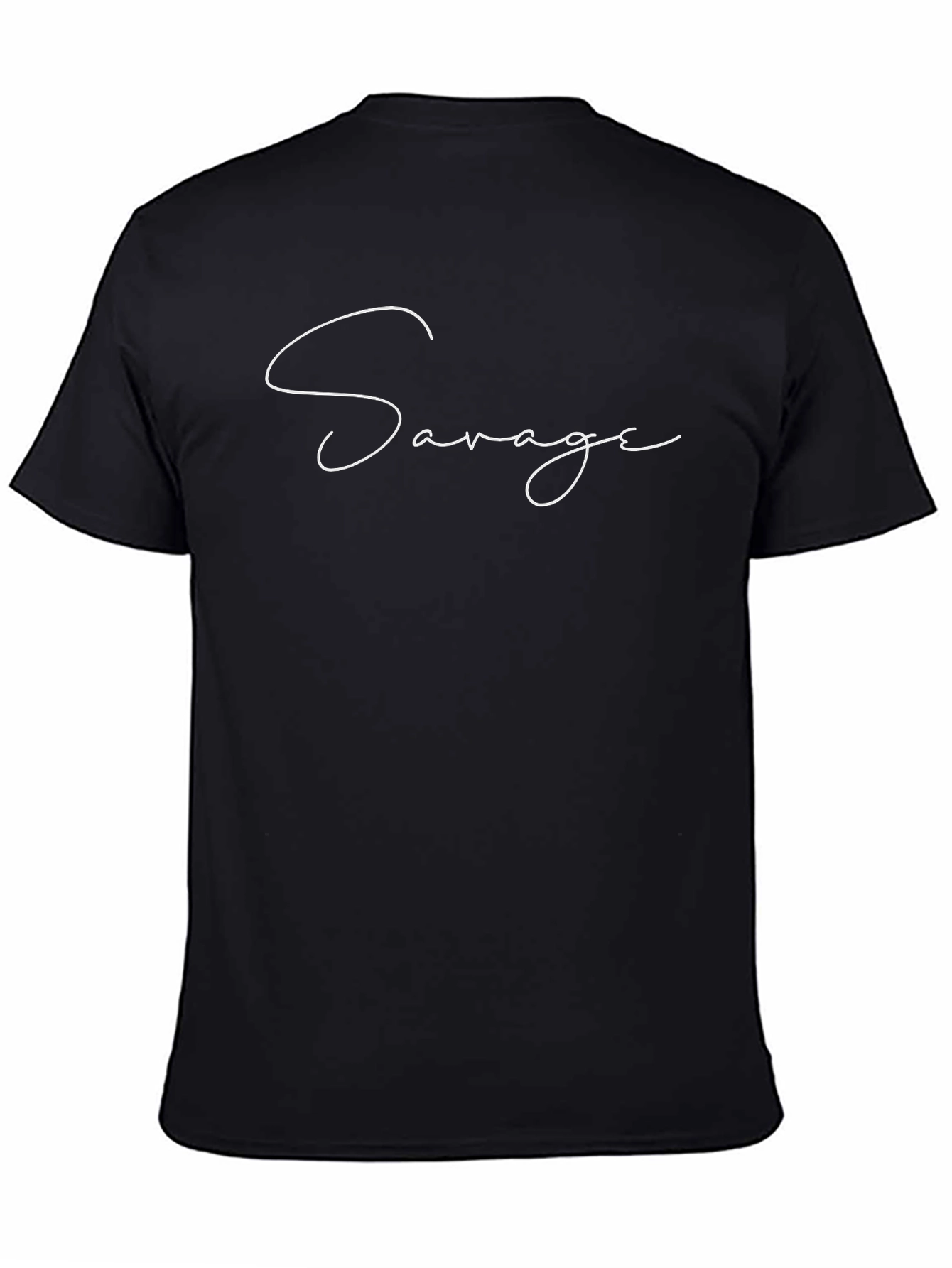 Savage Script Tee - Classic Black