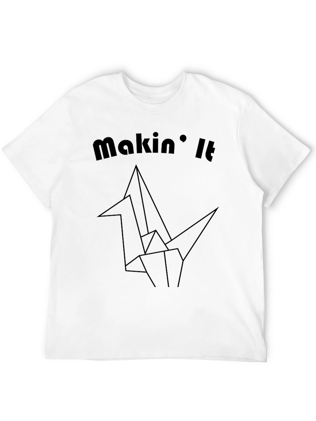 Makin It Origami Crane Graphic Tee - Black