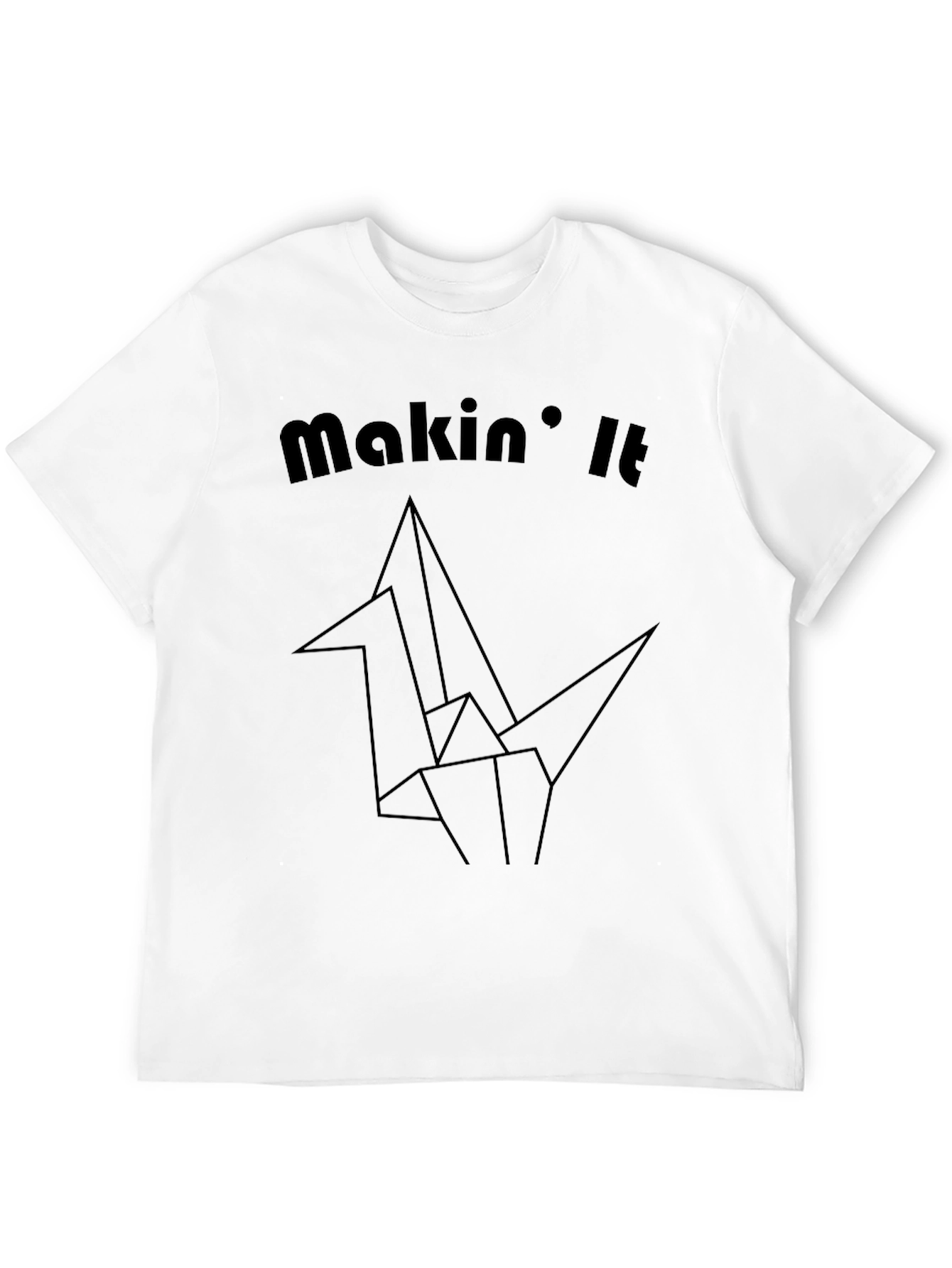 Makin It Origami Crane Graphic Tee - Black