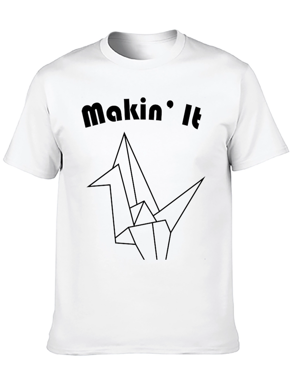 Makin It Origami Crane Graphic Tee - Black