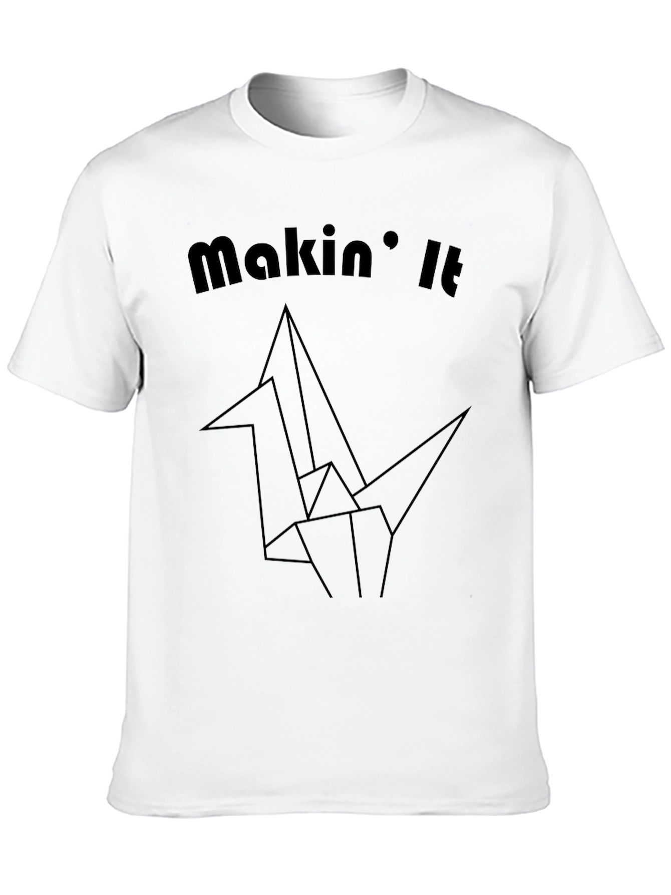 Makin It Origami Crane Graphic Tee - Black