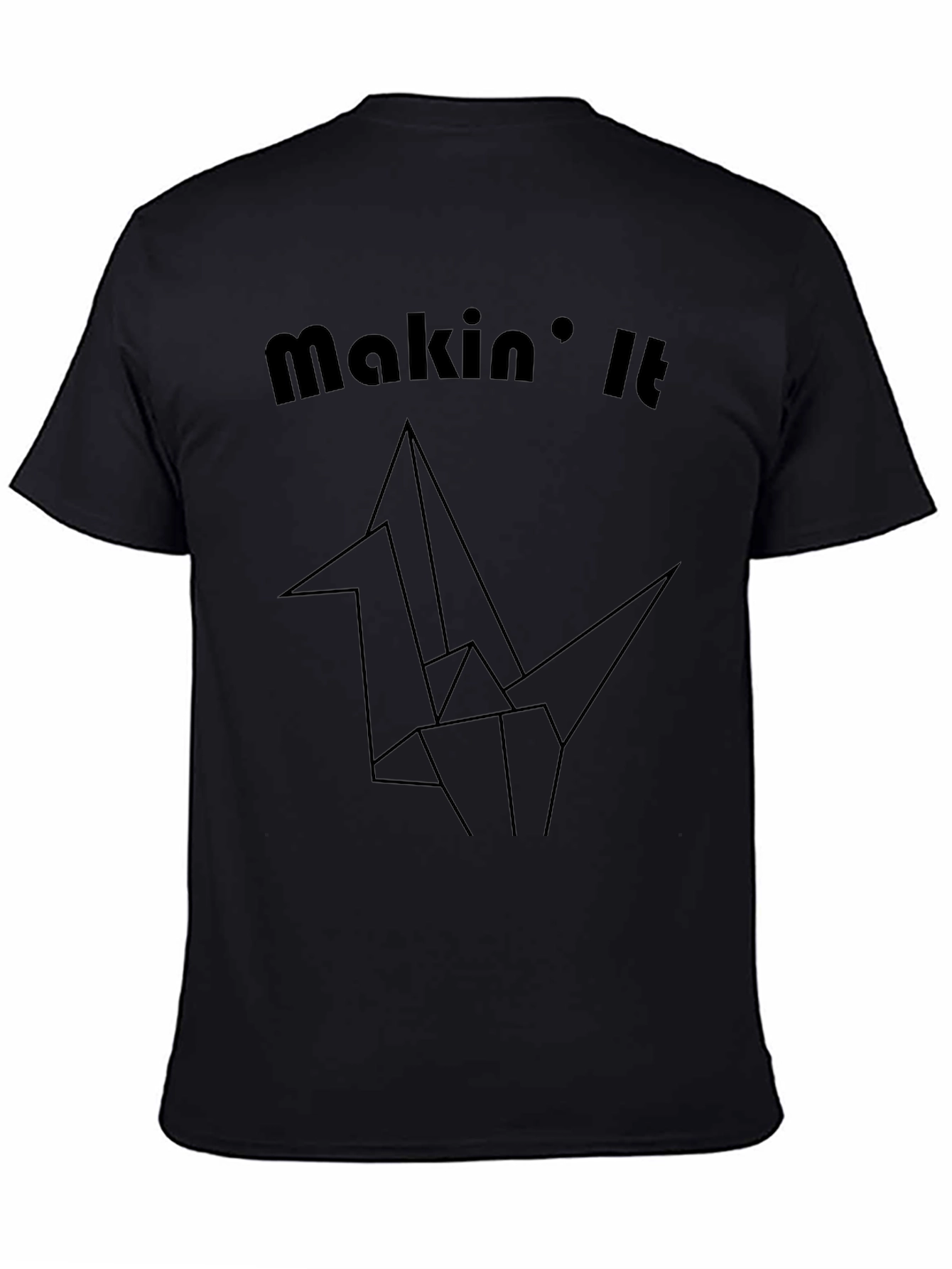 Makin It Origami Crane Graphic Tee - Black