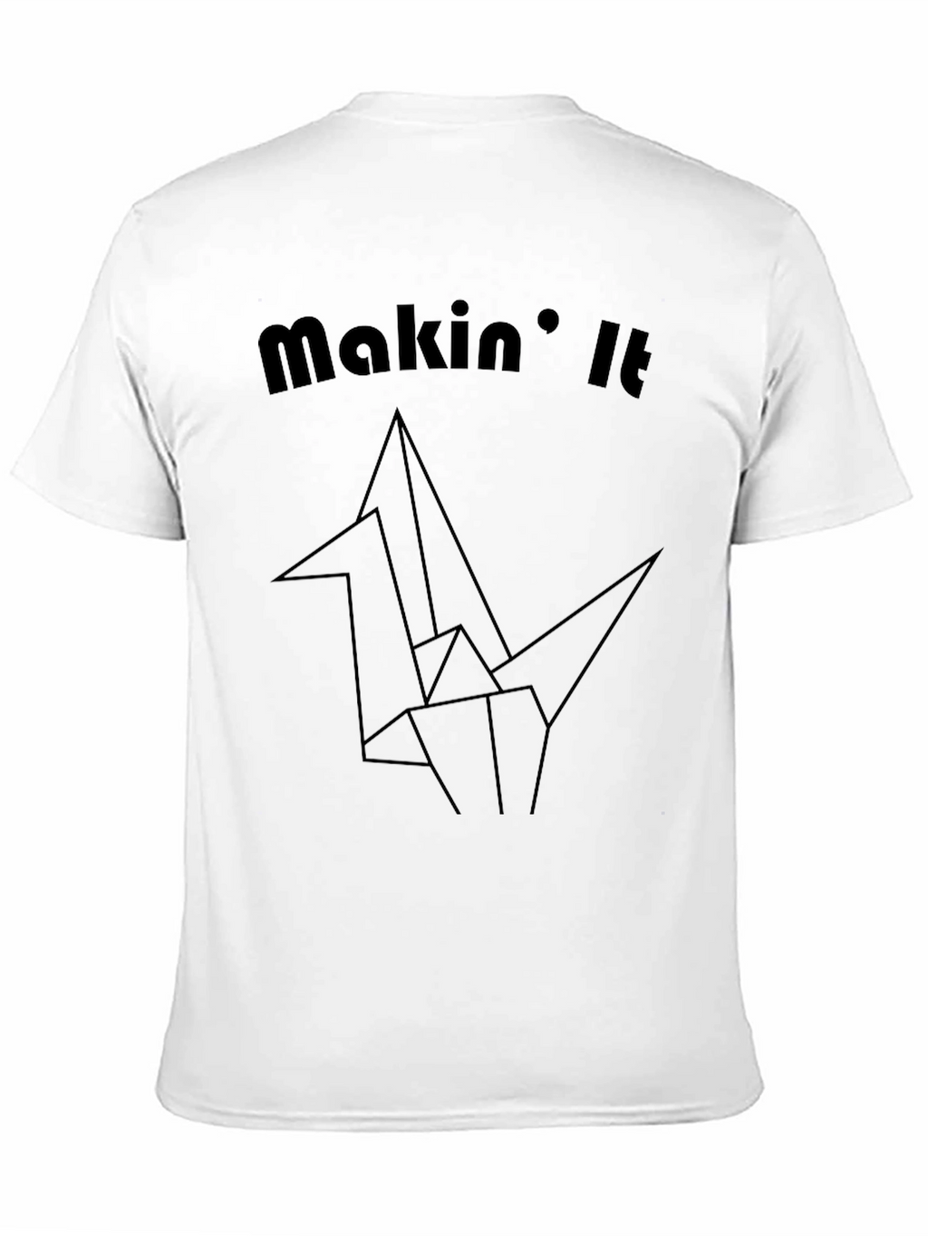 Makin It Origami Crane Graphic Tee - Black