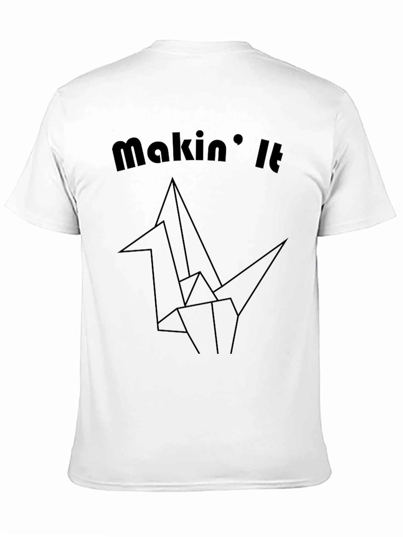 Makin It Origami Crane Graphic Tee - Black