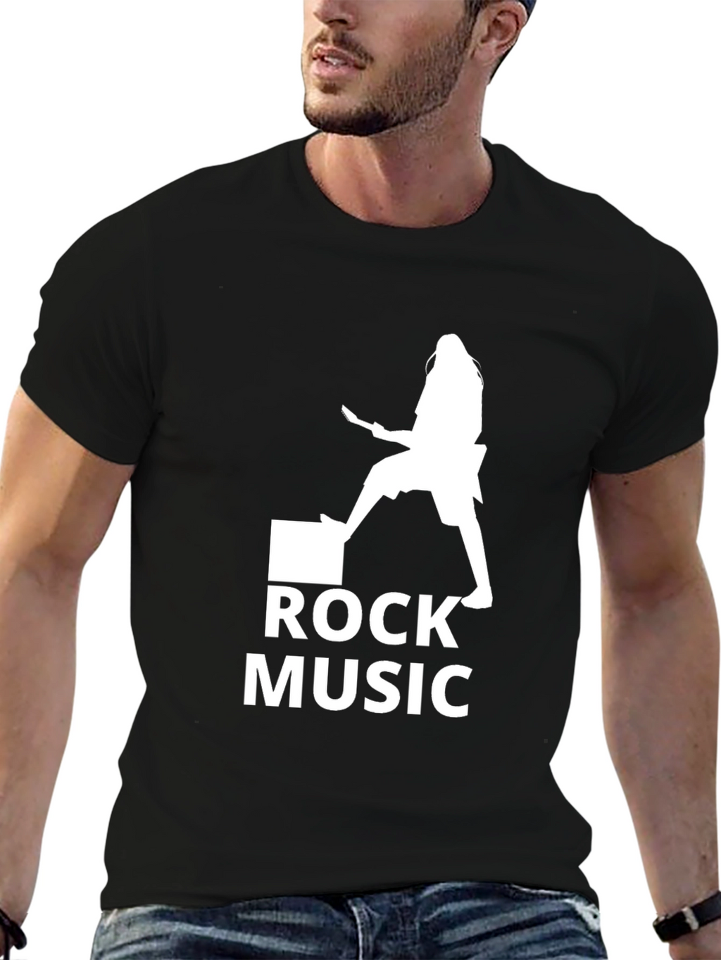 Rock Music Guitarist Graphic T-Shirt