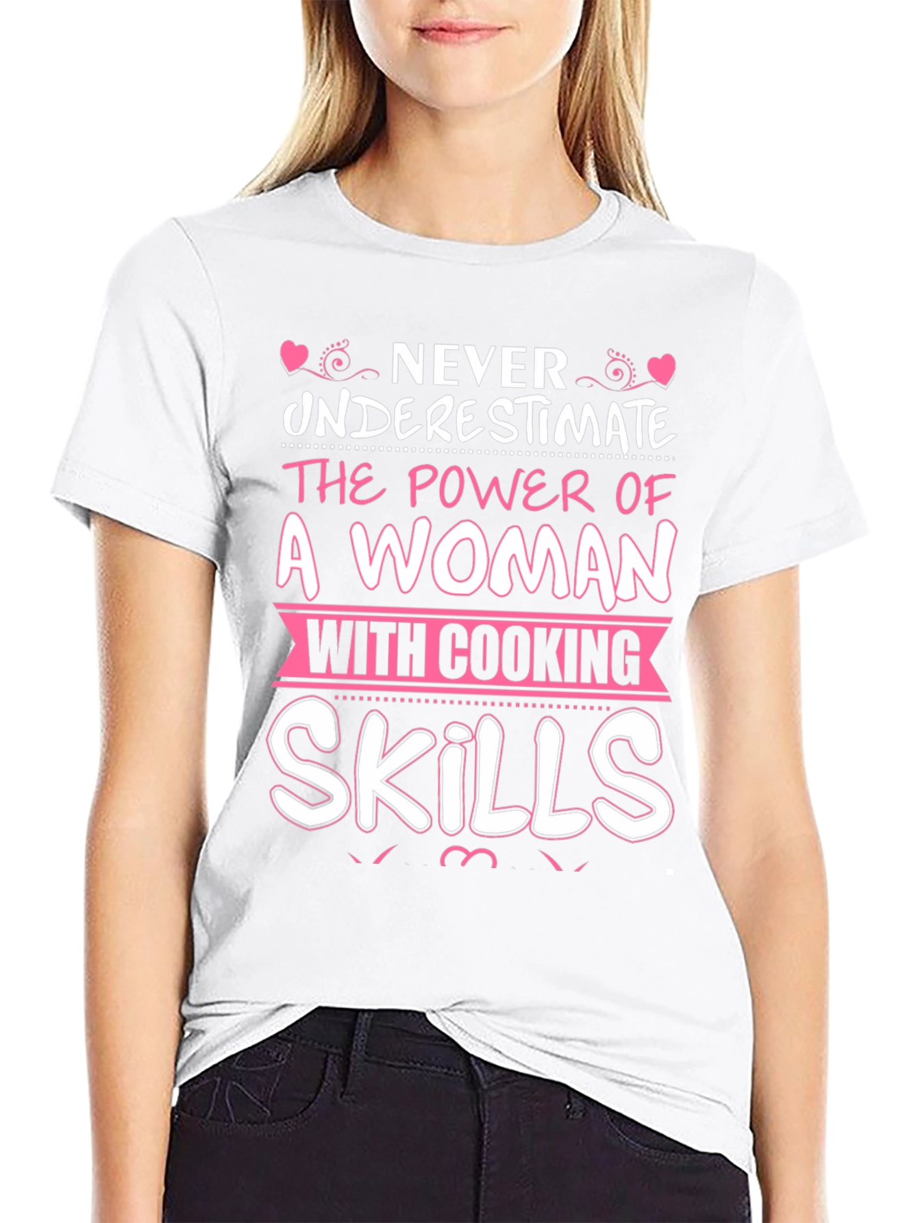 Never Underestimate Woman Cooking Skills T-Shirt