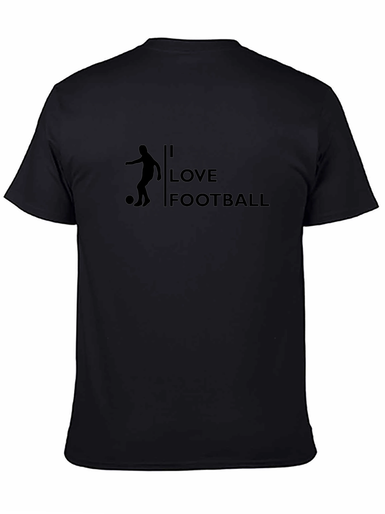 I Love Football Graphic Tee - Black