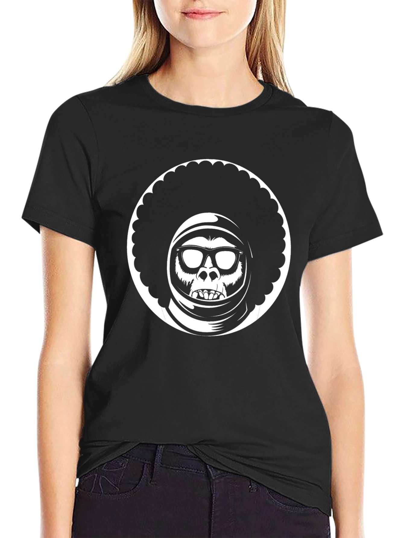 Astro Ape Black T-Shirt - Unique Graphic Tee