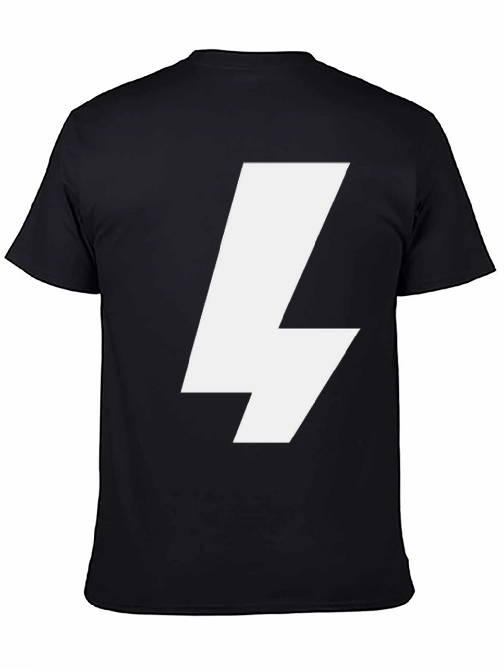 Bold Lightning Bolt Graphic Tee - Black