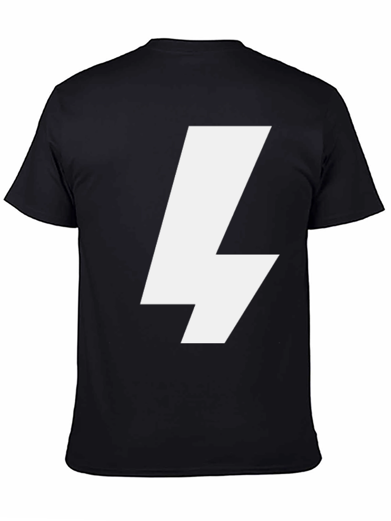 Bold Lightning Bolt Graphic Tee - Black