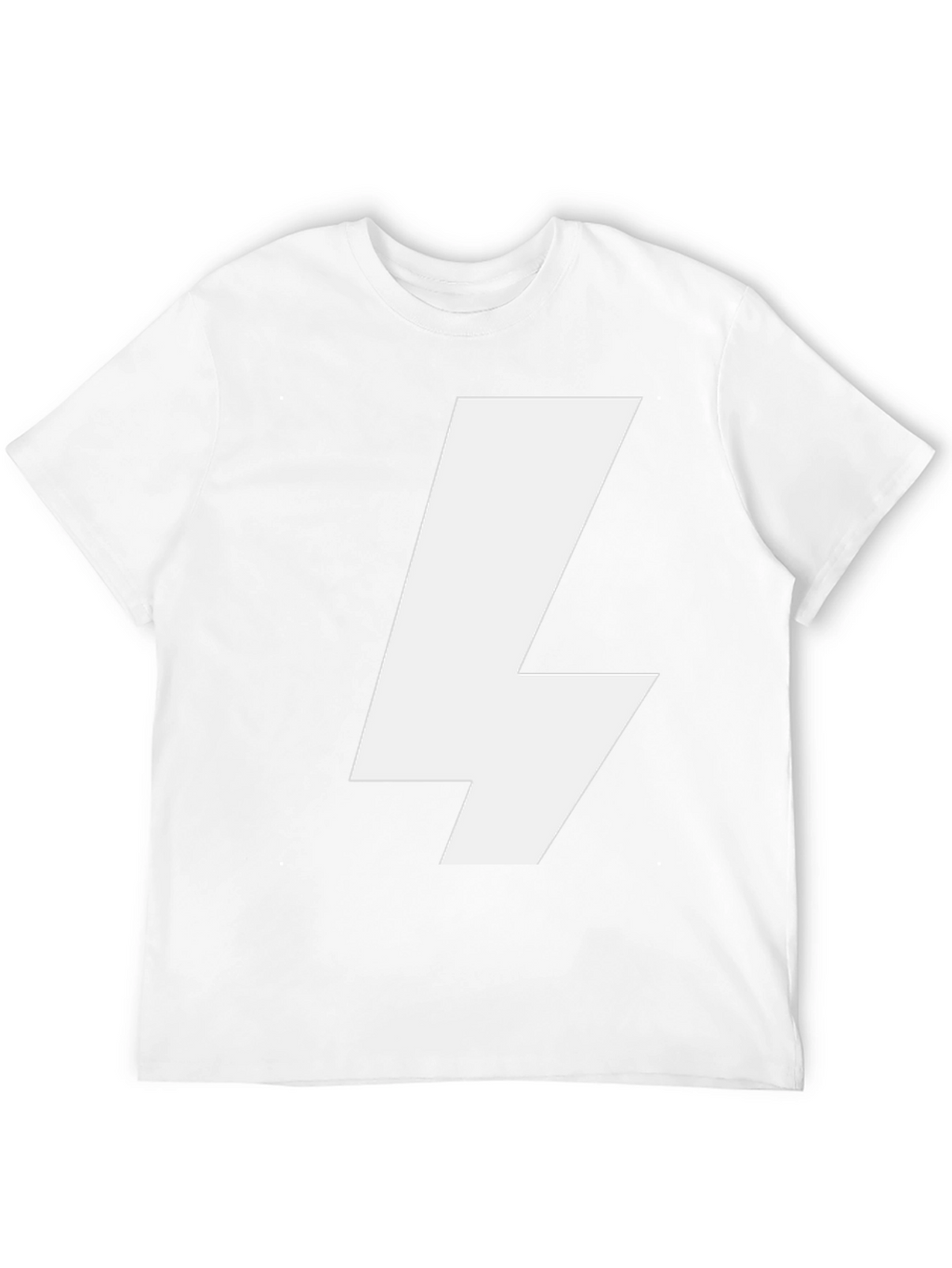 Bold Lightning Bolt Graphic Tee - Black