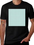 Grid Pattern T-Shirt - Modern Graphic Tee