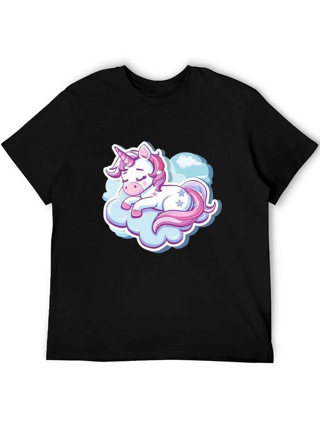 Unicorn Cloud Black T-Shirt