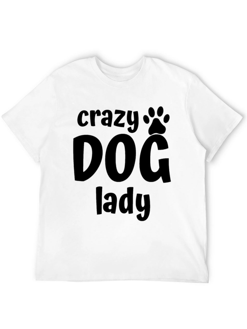 Crazy Dog Lady Graphic Tee - Black