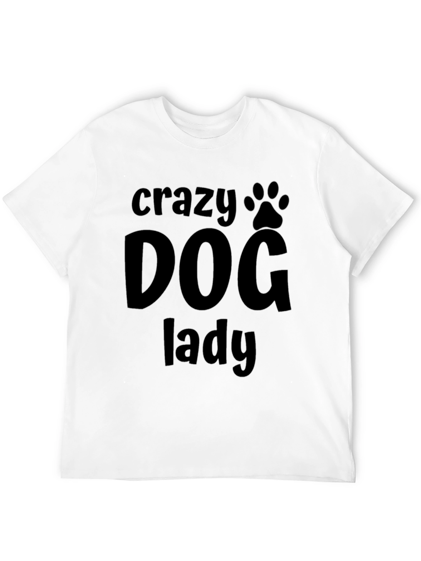 Crazy Dog Lady Graphic Tee - Black