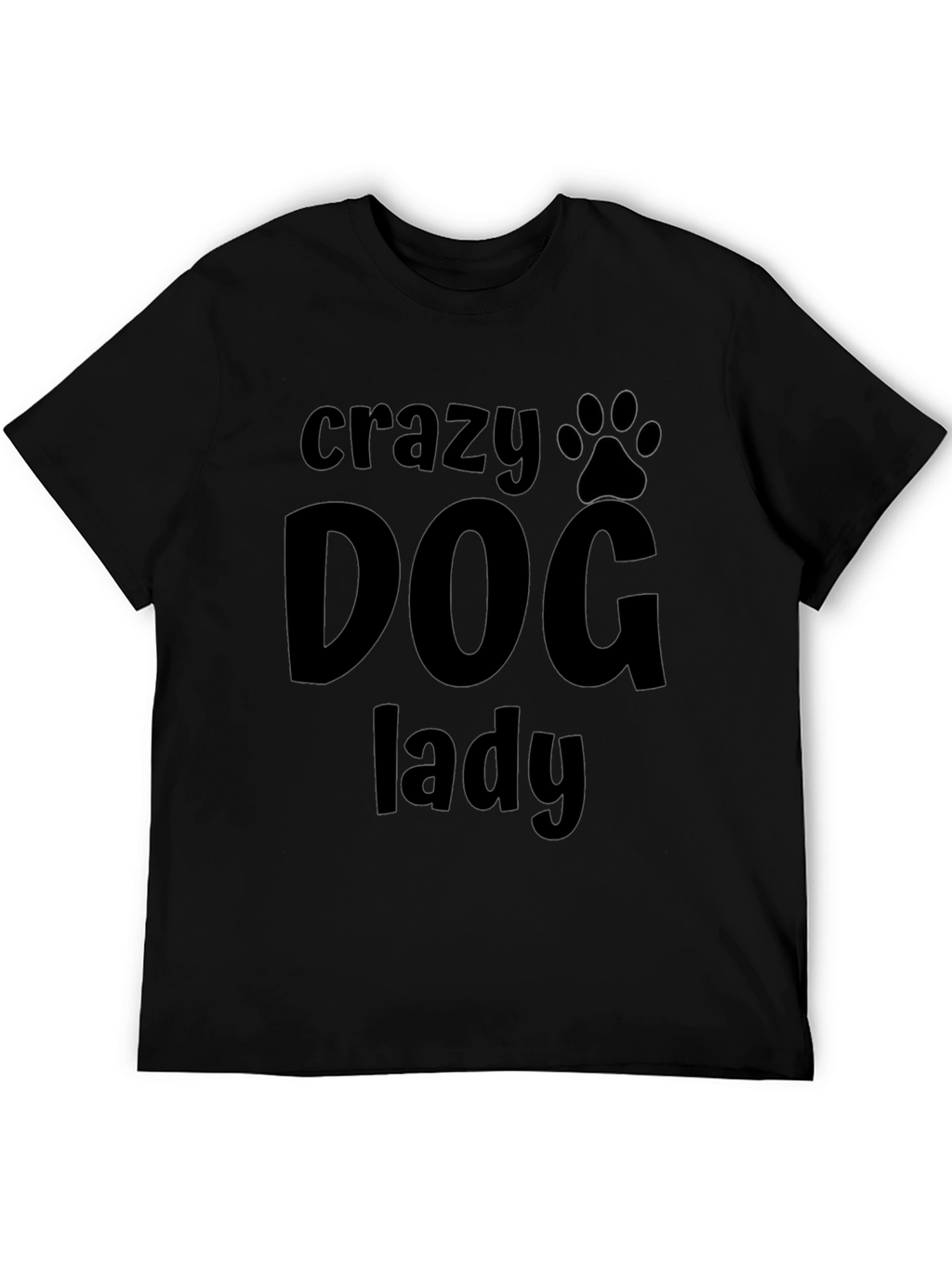 Crazy Dog Lady Graphic Tee - Black