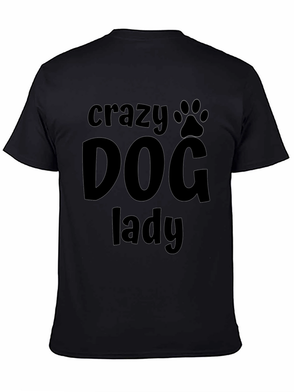 Crazy Dog Lady Graphic Tee - Black