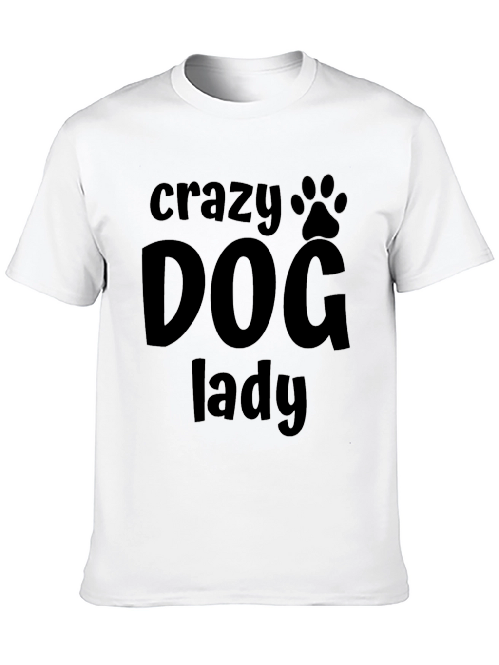 Crazy Dog Lady Graphic Tee - Black