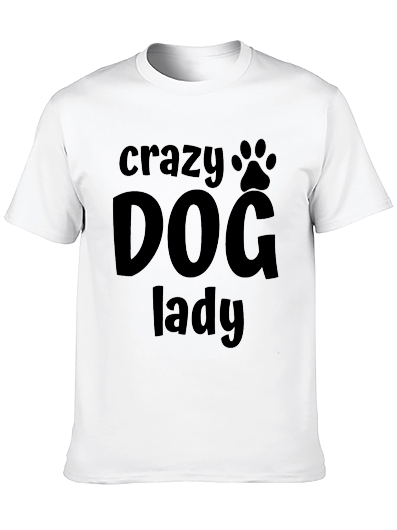 Crazy Dog Lady Graphic Tee - Black