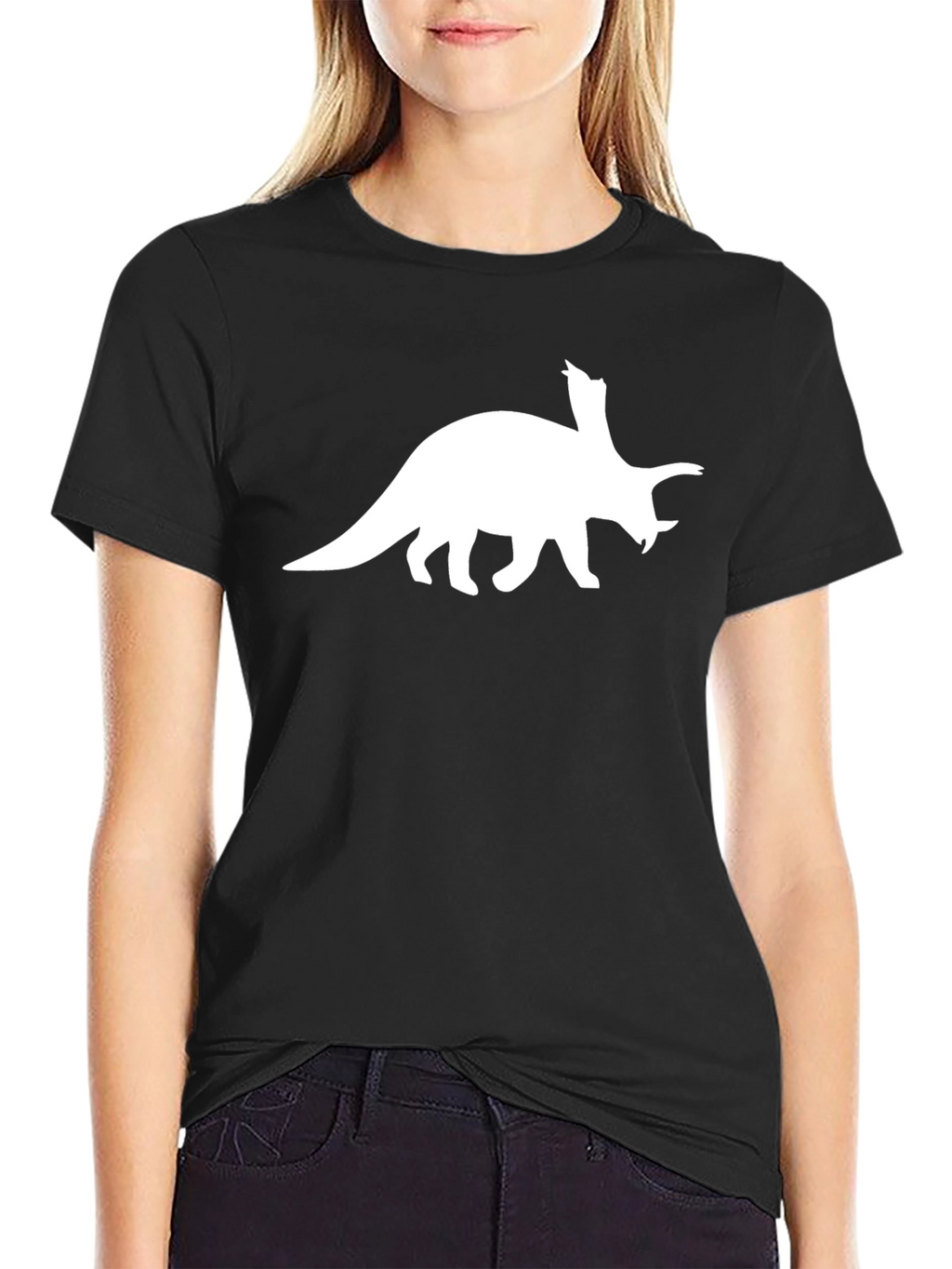 Dinosaur Graphic Tee - Stylish Black T-Shirt