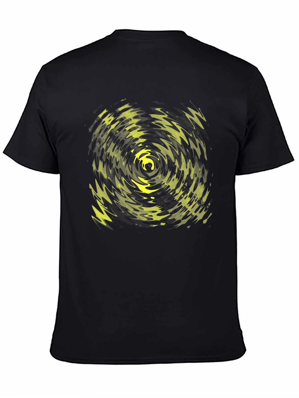 Abstract Vortex Graphic Tee - Black