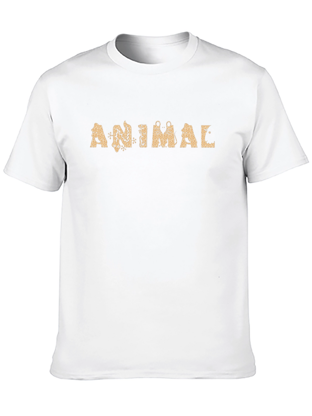 Animal Graphic Tee - Black Crew Neck T-Shirt