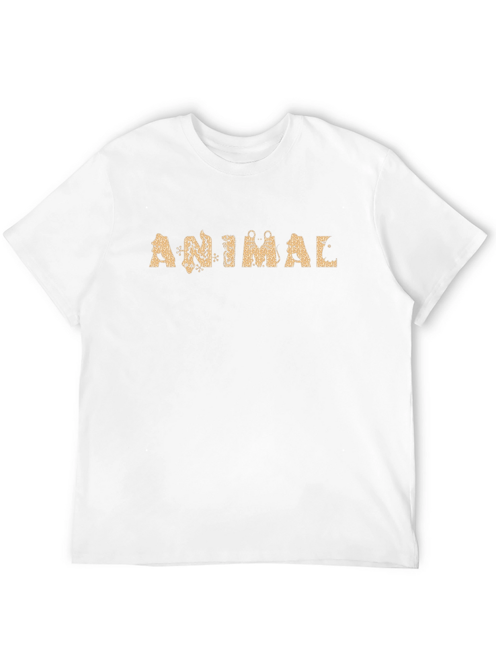 Animal Graphic Tee - Black Crew Neck T-Shirt