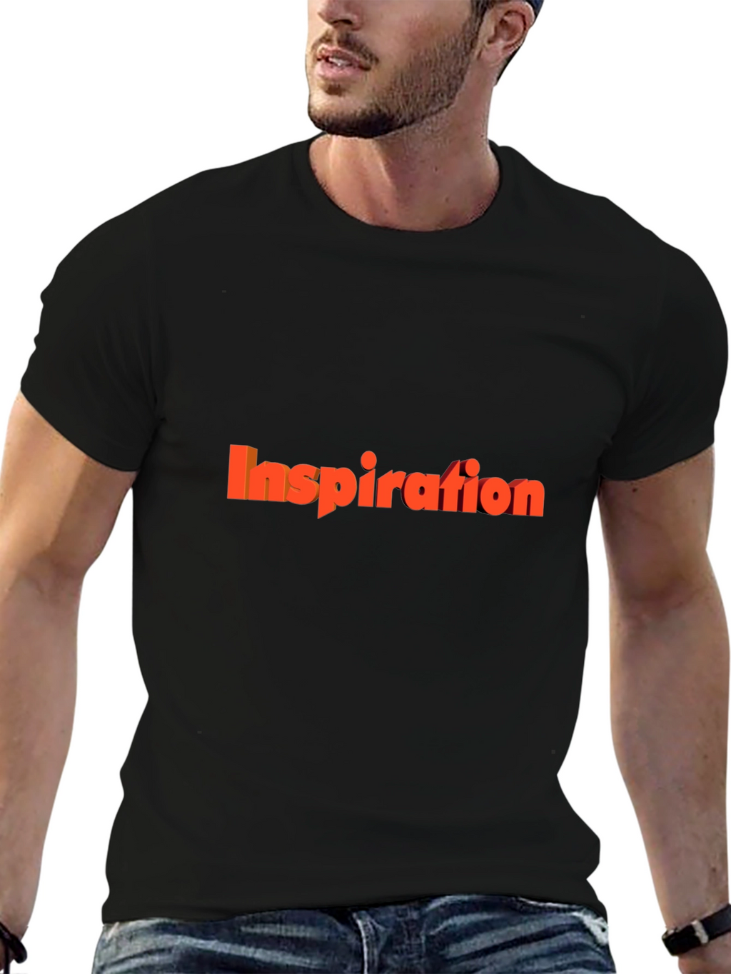 Inspiration Graphic Tee - Black Cotton T-Shirt