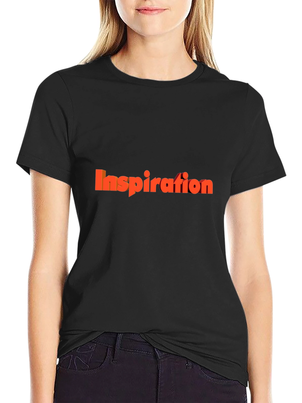 Inspiration Graphic Tee - Black Cotton T-Shirt