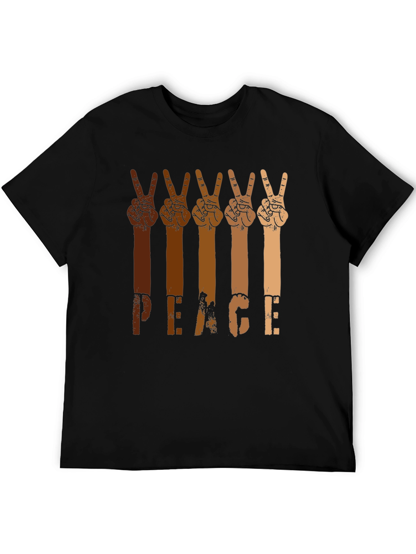 Peace Hands Graphic Tee - Multi-Skin Tone Unity Shirt