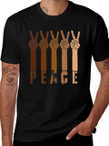 Peace Hands Graphic Tee - Multi-Skin Tone Unity Shirt