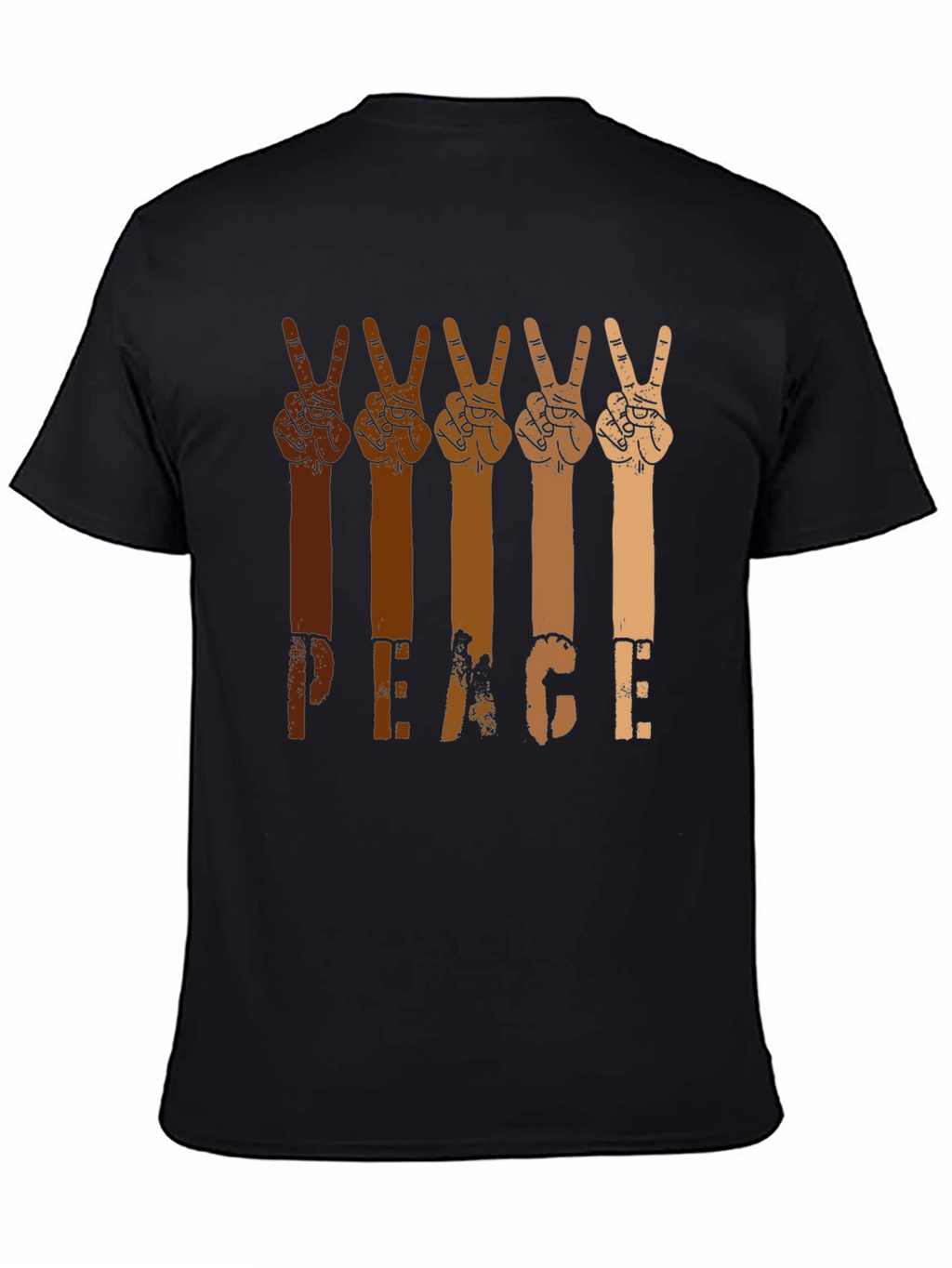 Peace Hands Graphic Tee - Multi-Skin Tone Unity Shirt