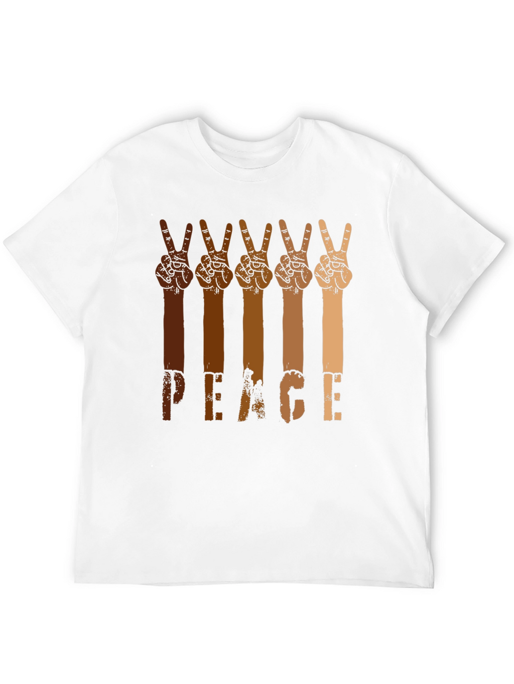 Peace Hands Graphic Tee - Multi-Skin Tone Unity Shirt