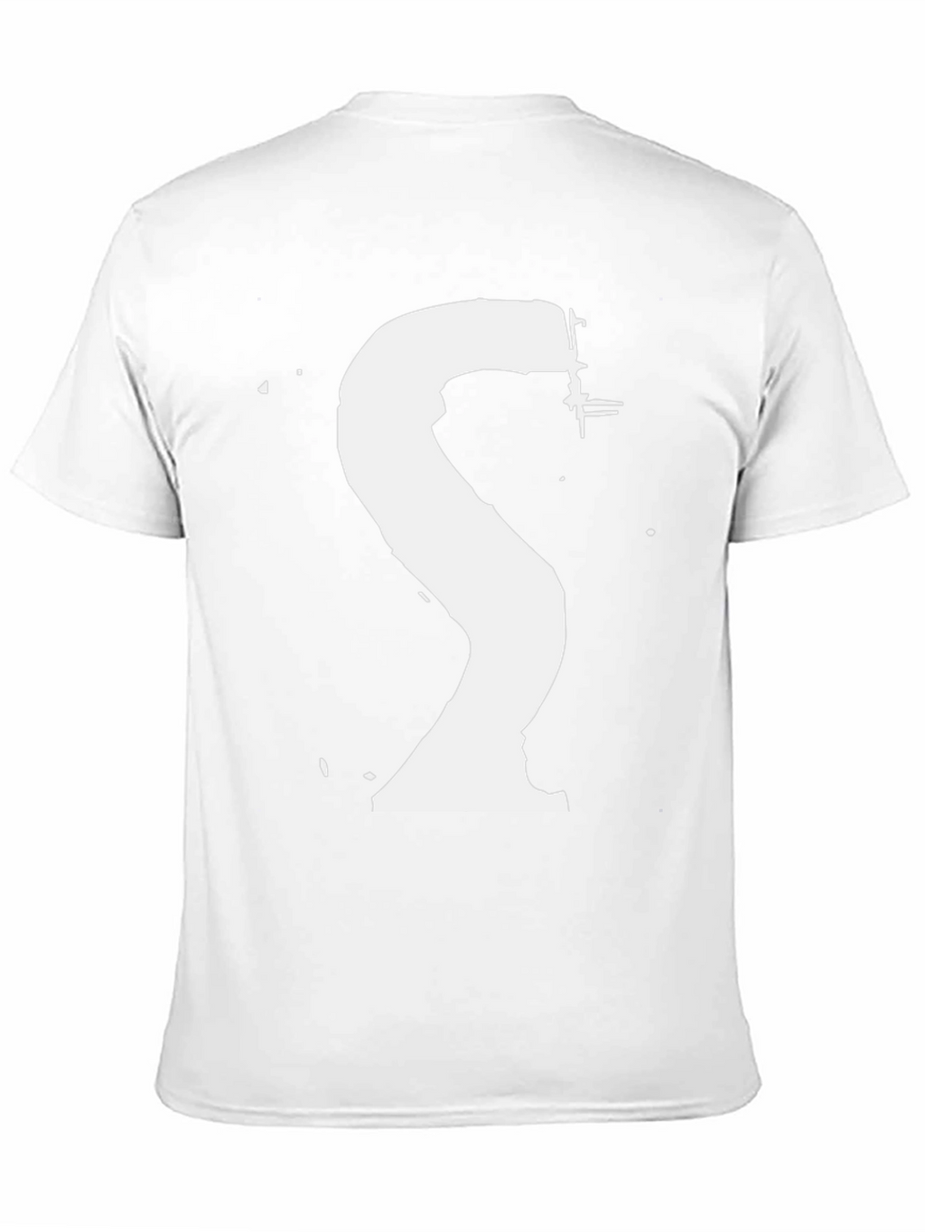 Abstract White Logo Graphic Black T-Shirt