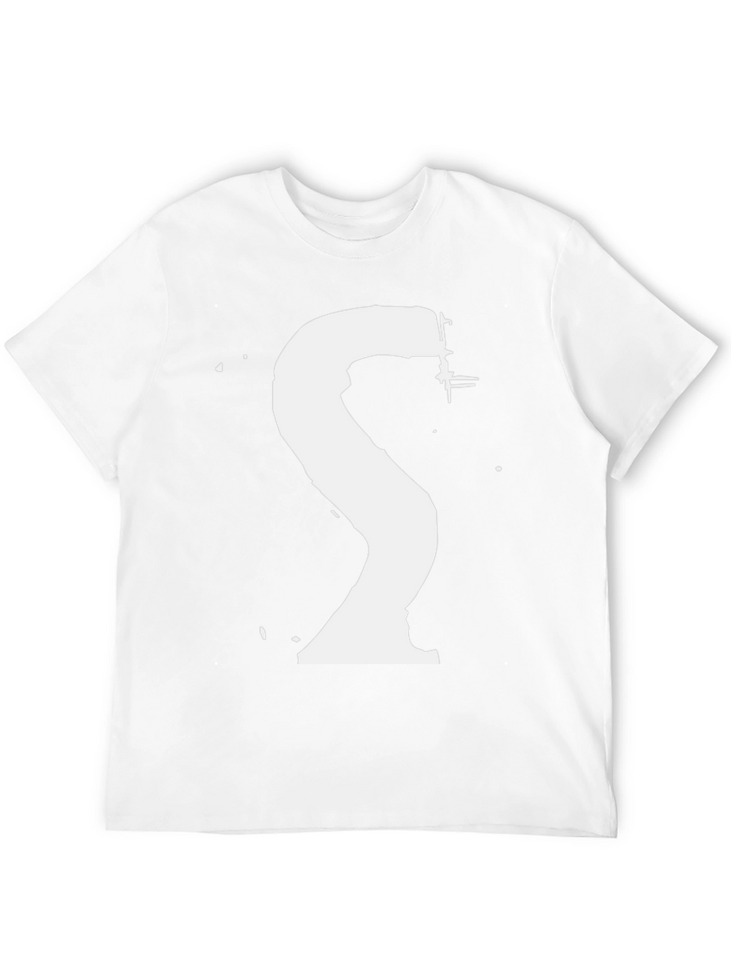 Abstract White Logo Graphic Black T-Shirt
