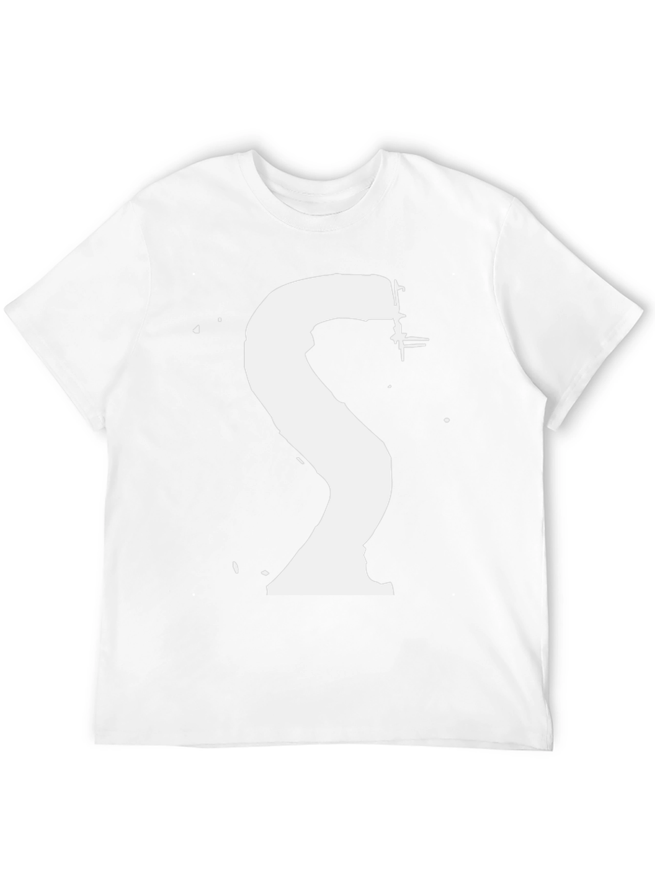 Abstract White Logo Graphic Black T-Shirt