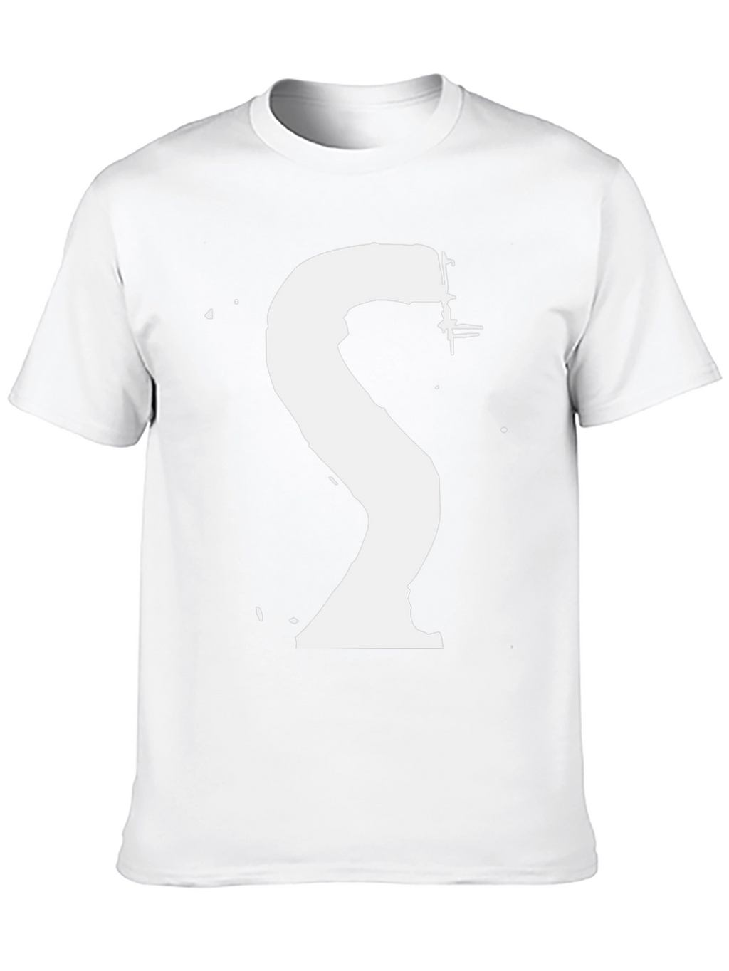 Abstract White Logo Graphic Black T-Shirt