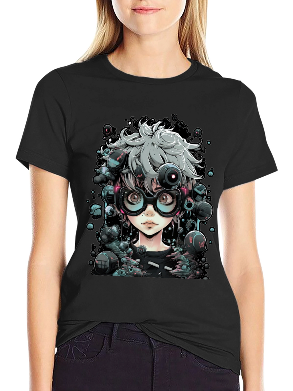 Cyberpunk Anime T-Shirt - Edgy Futuristic Style