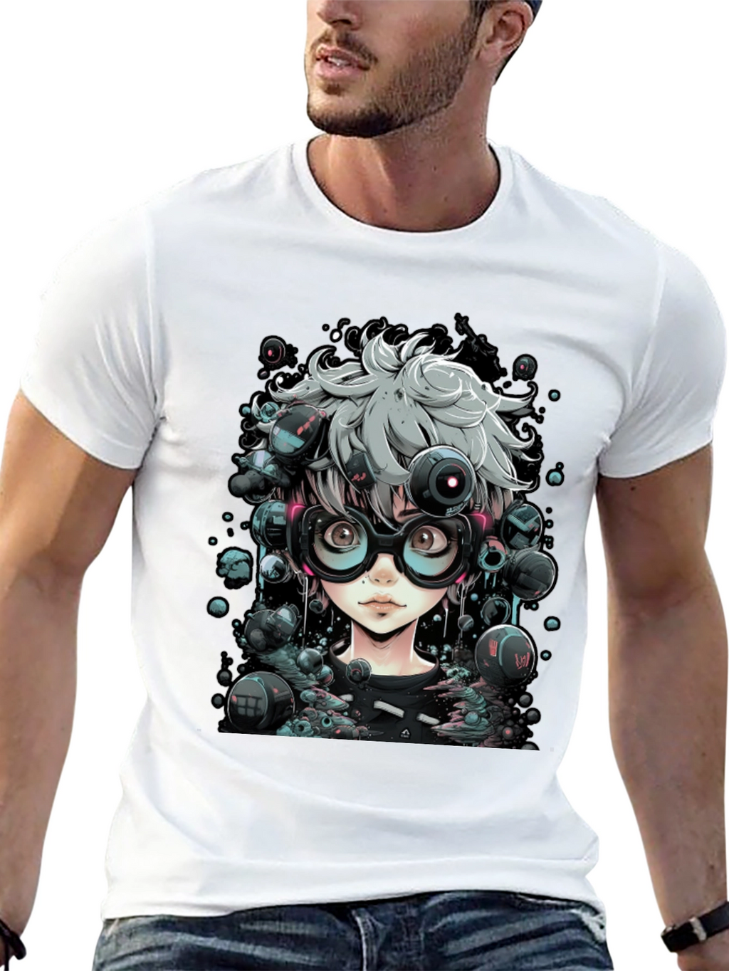 Cyberpunk Anime T-Shirt - Edgy Futuristic Style