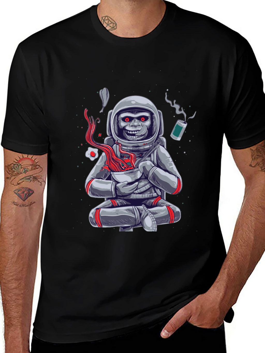 Astronaut Monkey Ramen T-Shirt