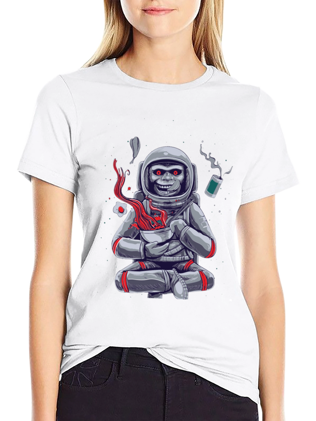 Astronaut Monkey Ramen T-Shirt