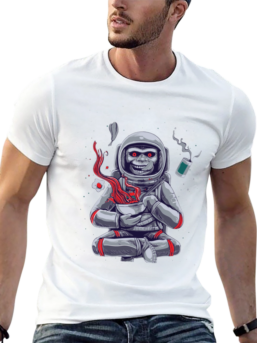 Astronaut Monkey Ramen T-Shirt