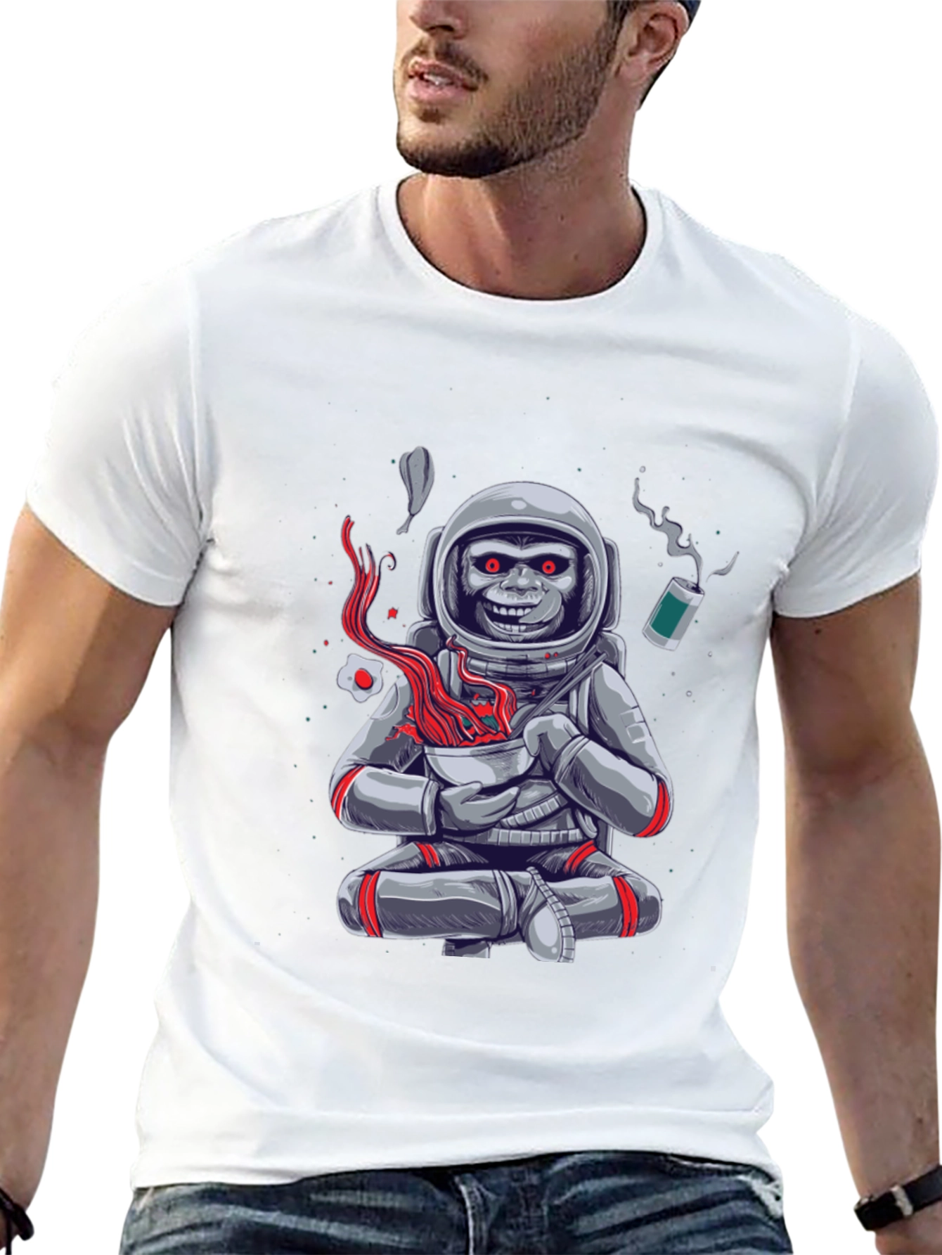 Astronaut Monkey Ramen T-Shirt