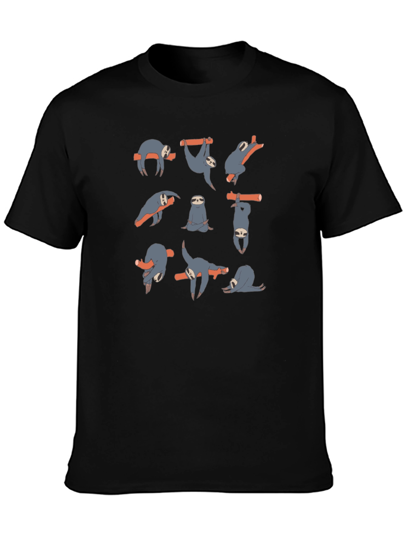Yoga Sloth Graphic T-Shirt - Funny Lazy Animals Tee