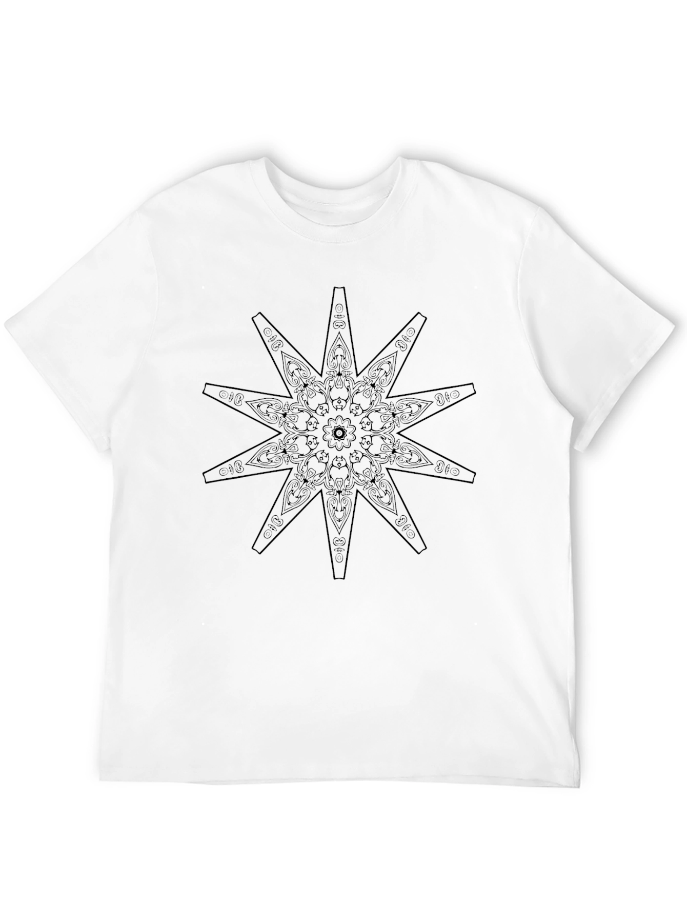 Black Star Mandala Graphic Tee - Mens