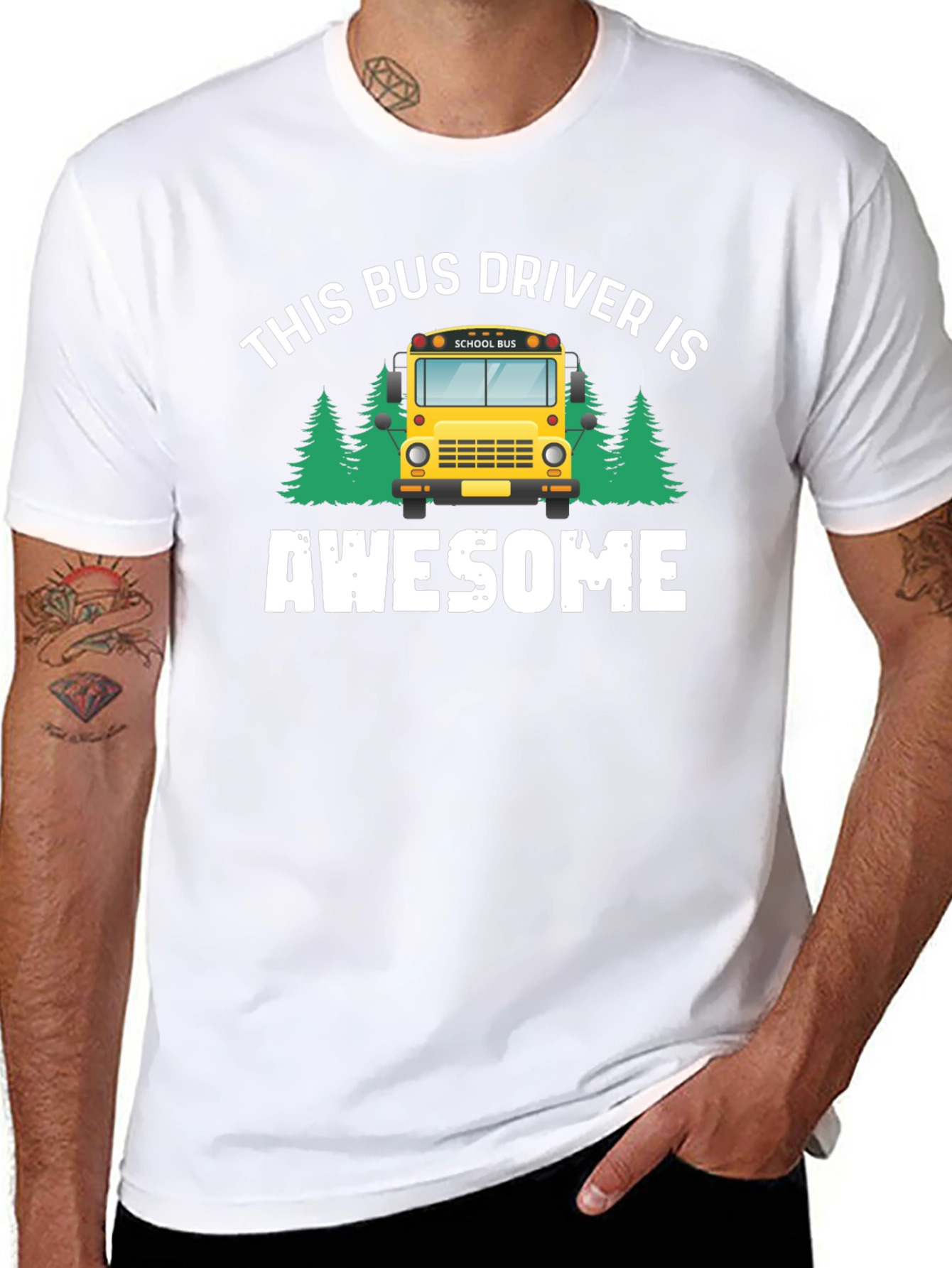 Awesome Bus Driver Graphic T-Shirt