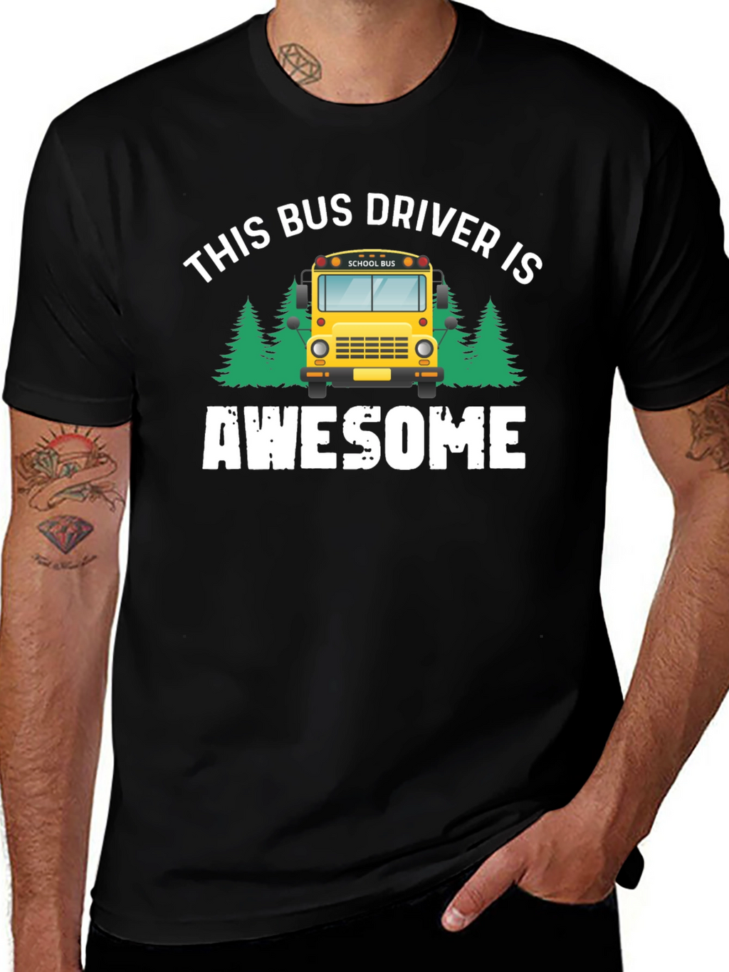 Awesome Bus Driver Graphic T-Shirt